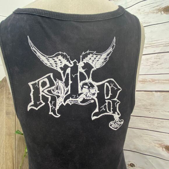 RTB Real Tough B itch In Total Control of Herself Black Graphic Bling Tank XL - Picture 8 of 11
